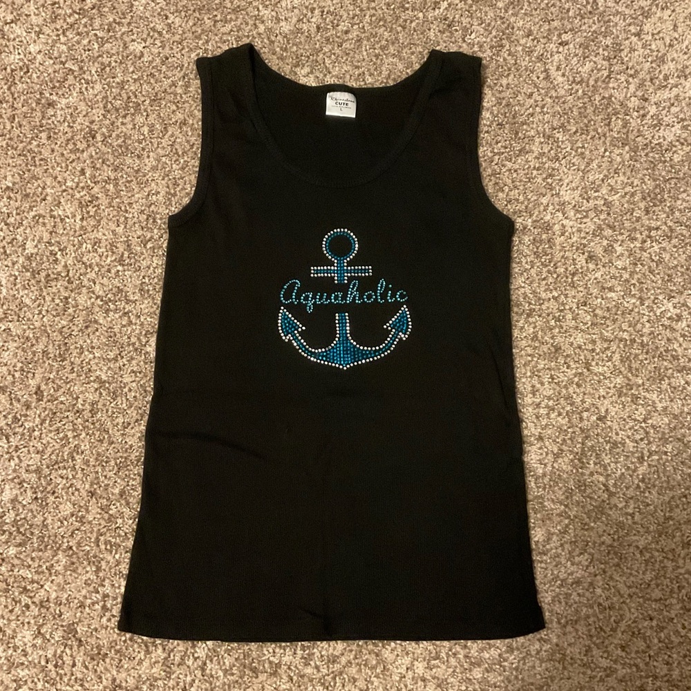 Rhinestone ribbed tank top 🌟 2/$20